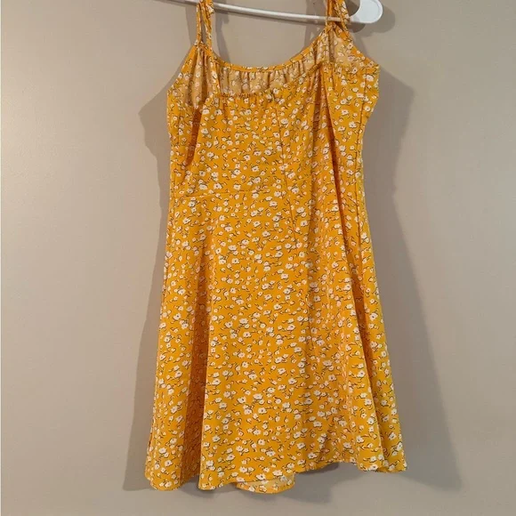 SHEIN Mustard Floral Dress - Picture 2 of 2